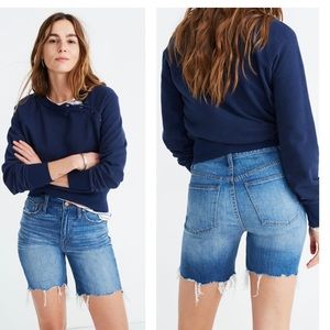 Madewell High-Rise Mid-Length Denim Shorts in Erwin Wash Size 24